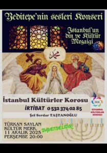 DRAGOS MUSİKİ DERNEĞİ’NİN AMİRAL GEMİSİ İSTANBUL KÜLTÜRLER KOROSU’NDAN SEZONA DAMGA VURAN TARİHİ KONSER 11 ARALIK 2025